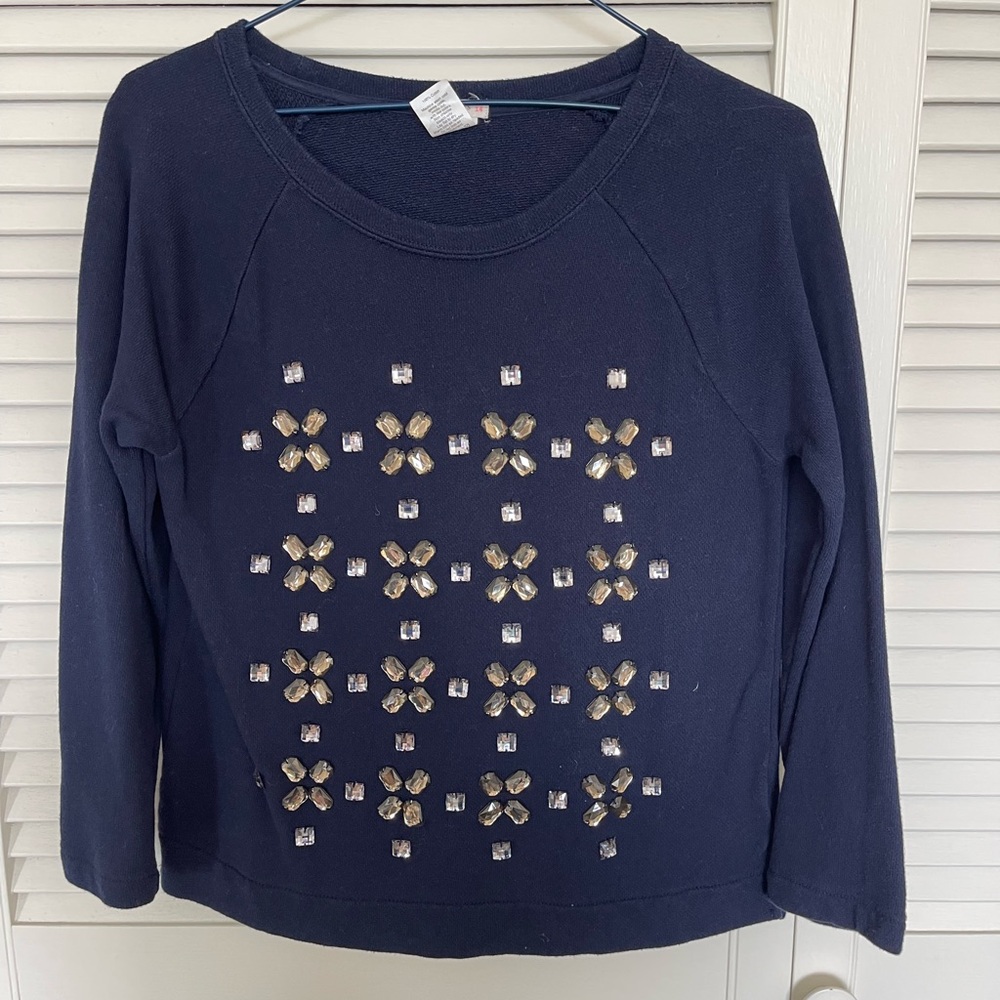 J.Crew crewcut girls jeweled blue yr 14